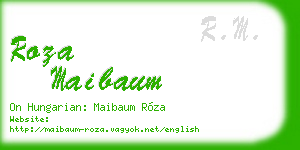 roza maibaum business card